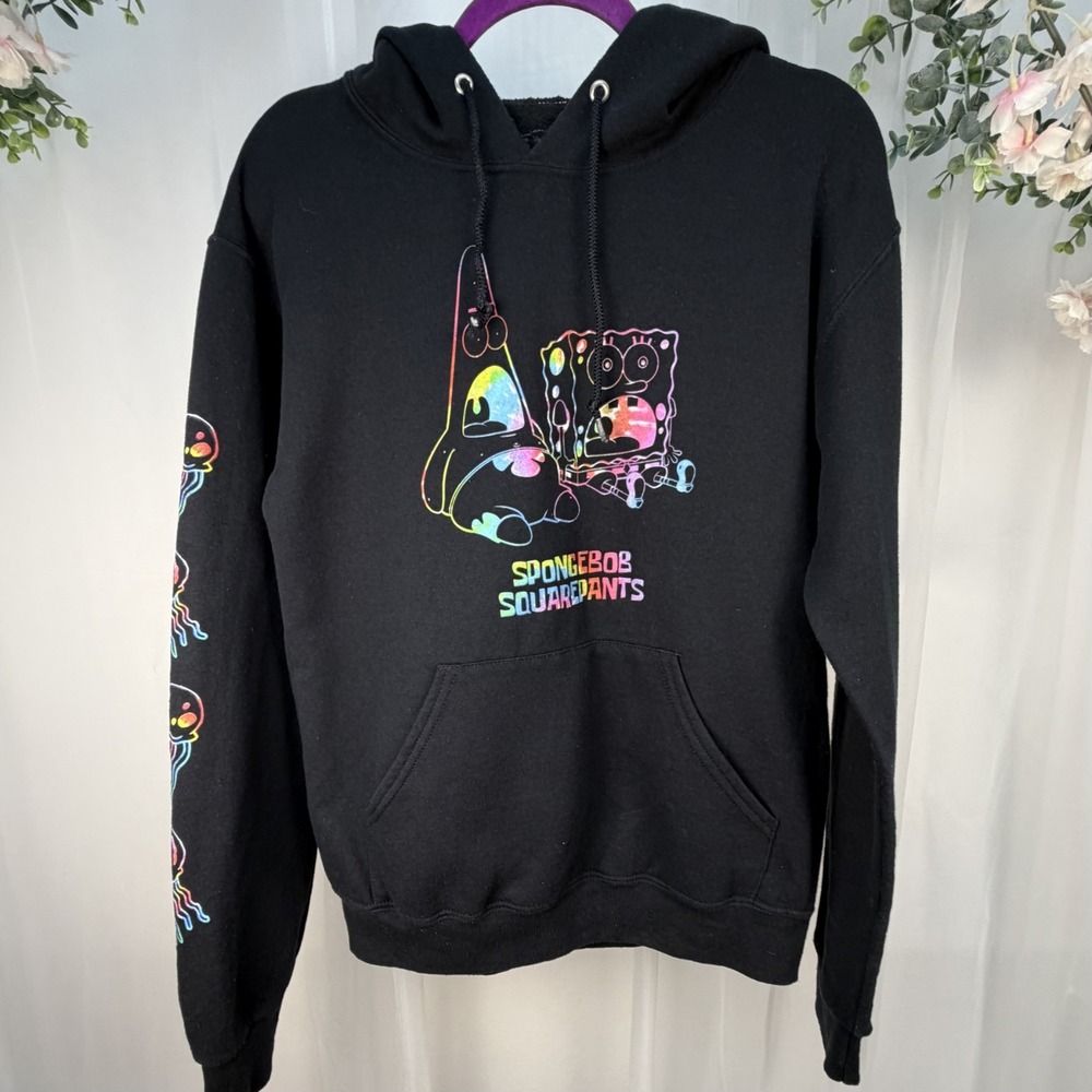 SpongeBob Squarepants/Patrick Pullover Hoodie Black Size Small Nickelodeon